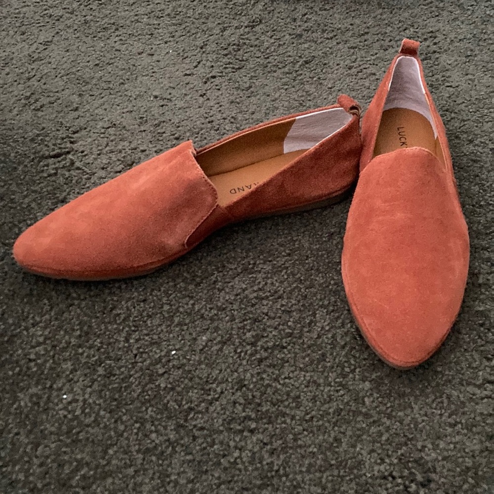 Lucky Brand Rust/Orange Suede Flats